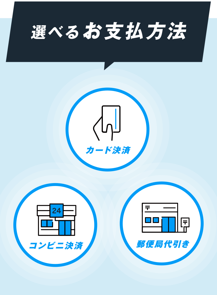 選べるお支払い方法